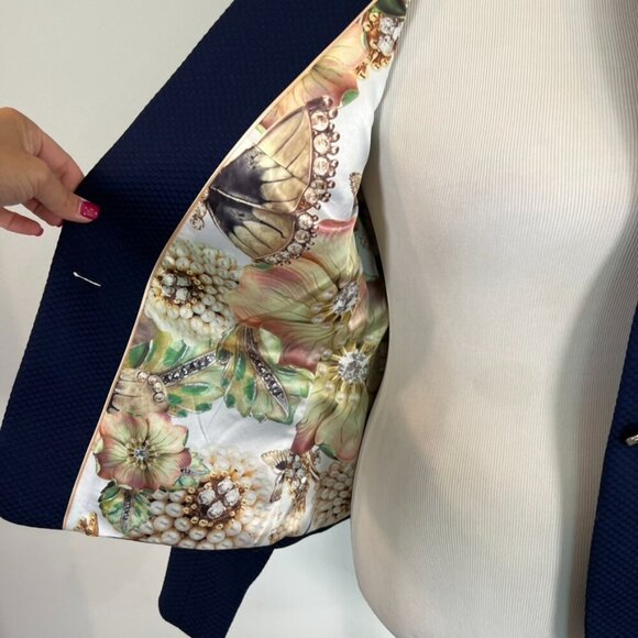 Ted Baker ILLIJ Textured Jacket Cobalt Blue sz 3 - Picture 3 of 8